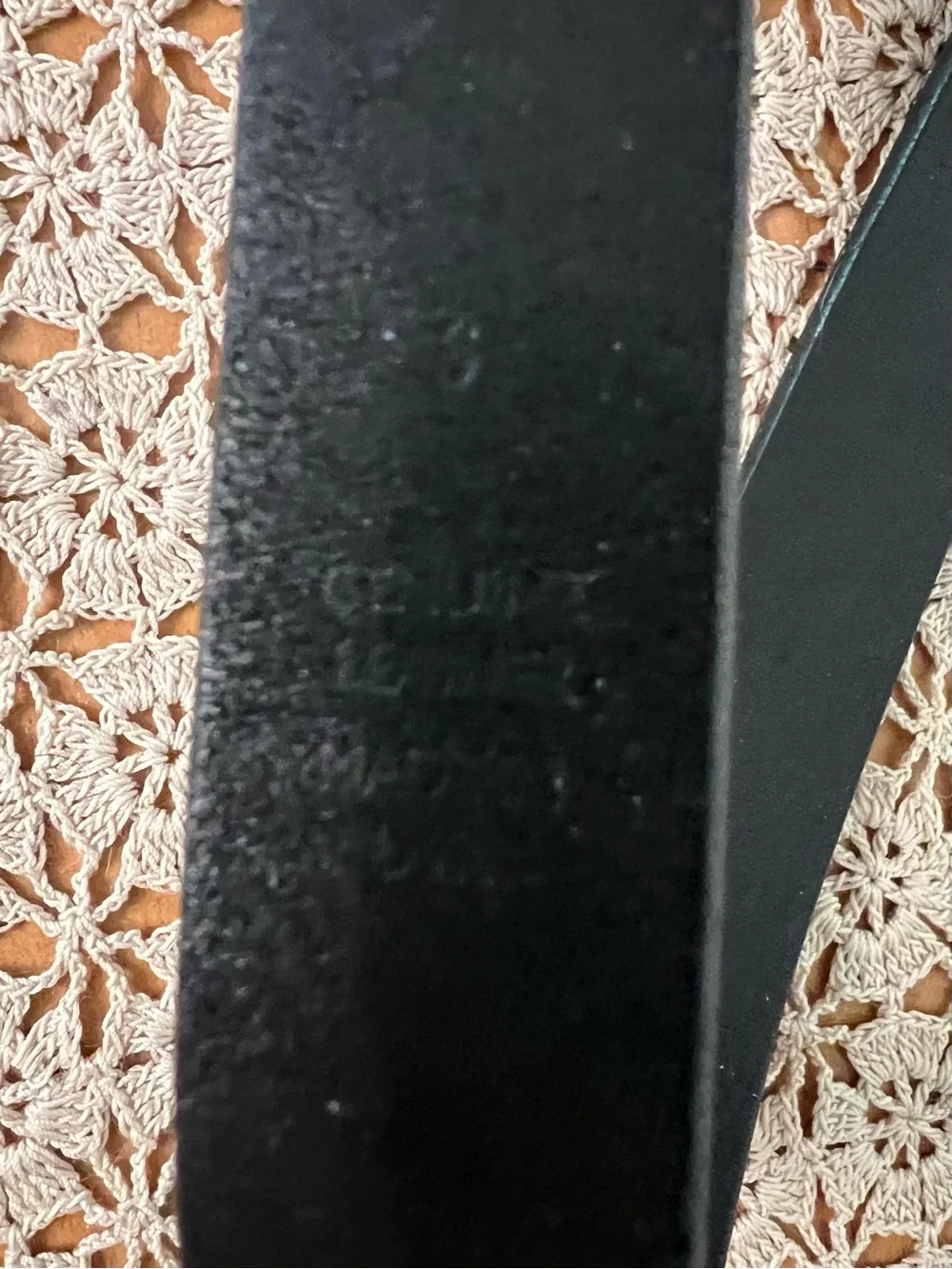 Black Leather Belt with Braided Knot and Brass Buckle